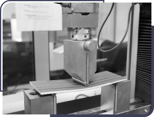 Tinius Olsen materials testing system for a bend and flex test