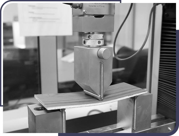Tinius Olsen materials testing system for a bend and flex test