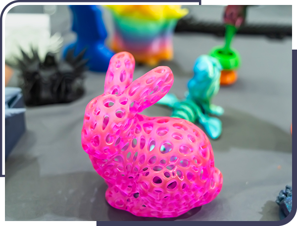 Pink perforated bunny figurine demonstrates the consistent quality of plastics and polymers provided by melt flow testing